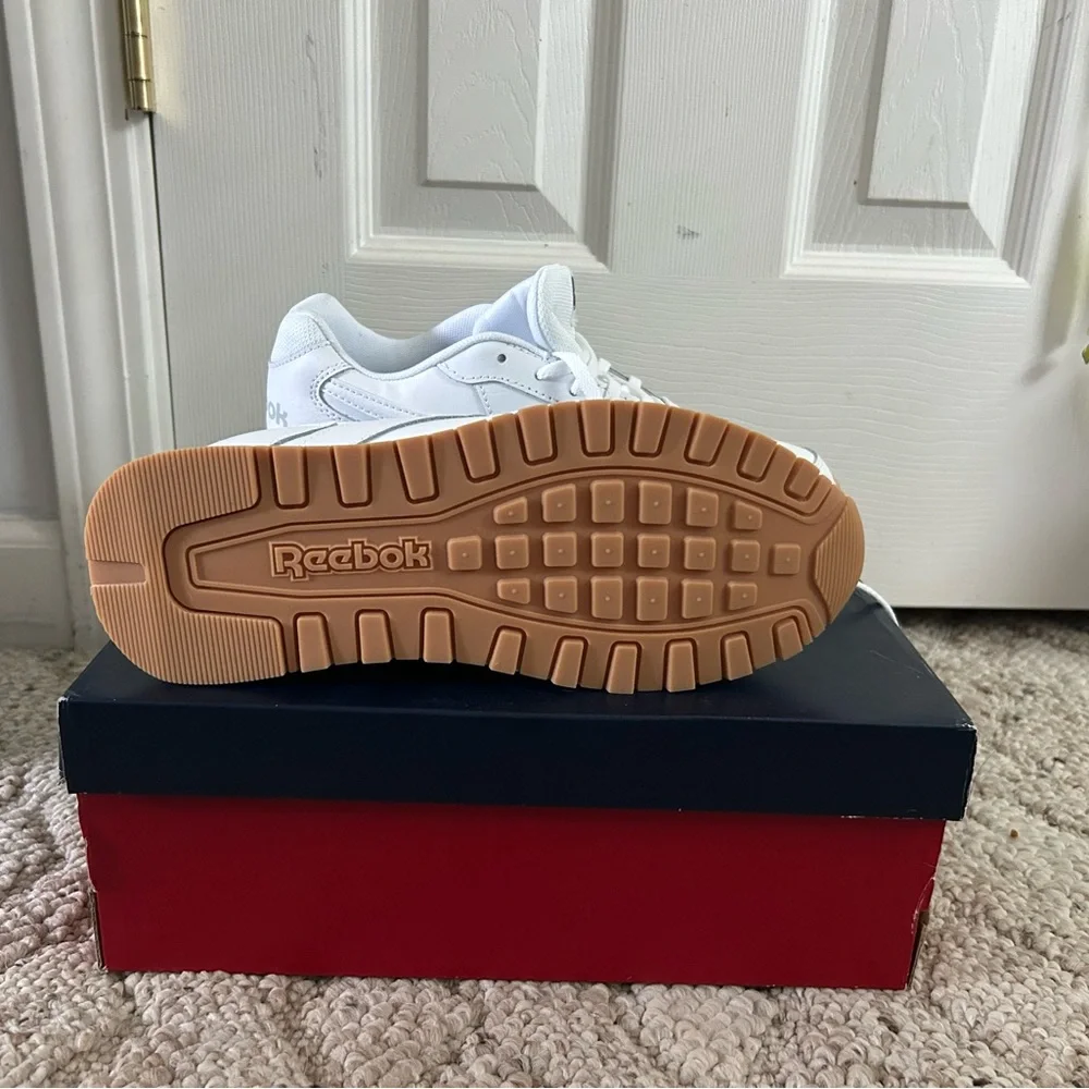 Reebok Classic White Sneakers with Gum Sole - Picture 3 of 5